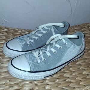 Converse Silver Gray Velvet Sneakers Tennis Shoes 9